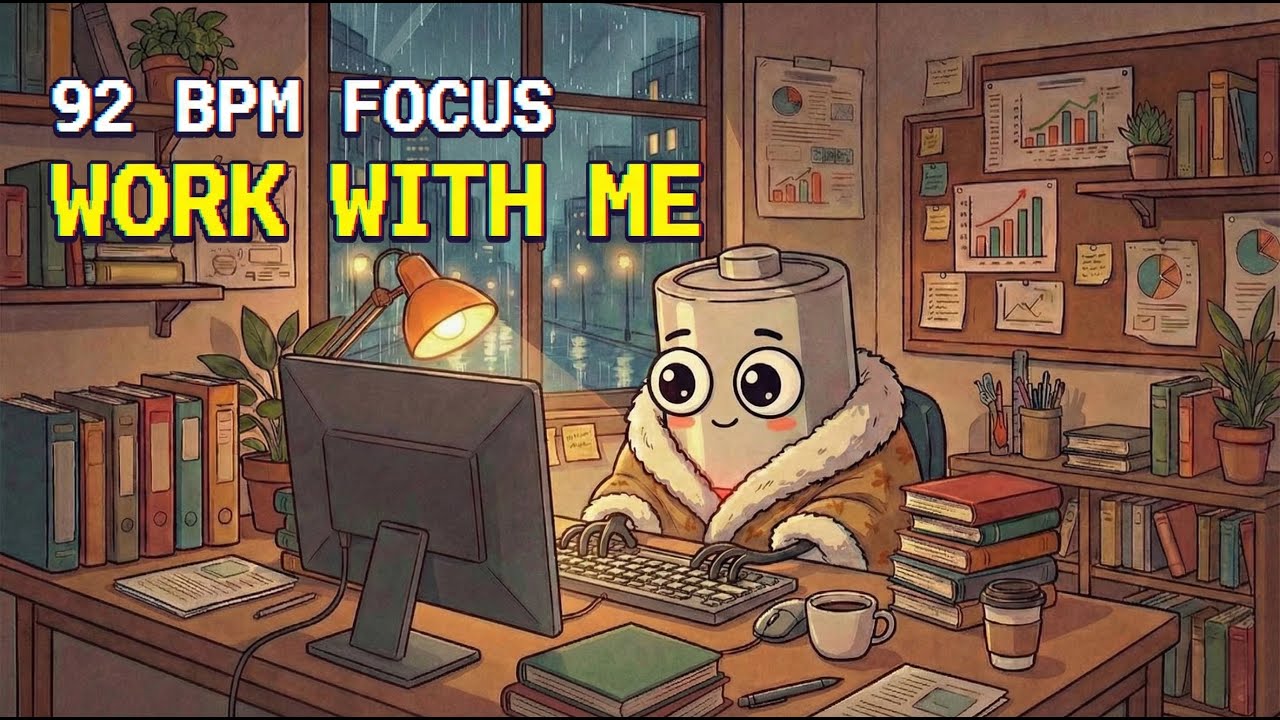 🔋Night Shift Work with RoBe [92 BPM Focus]