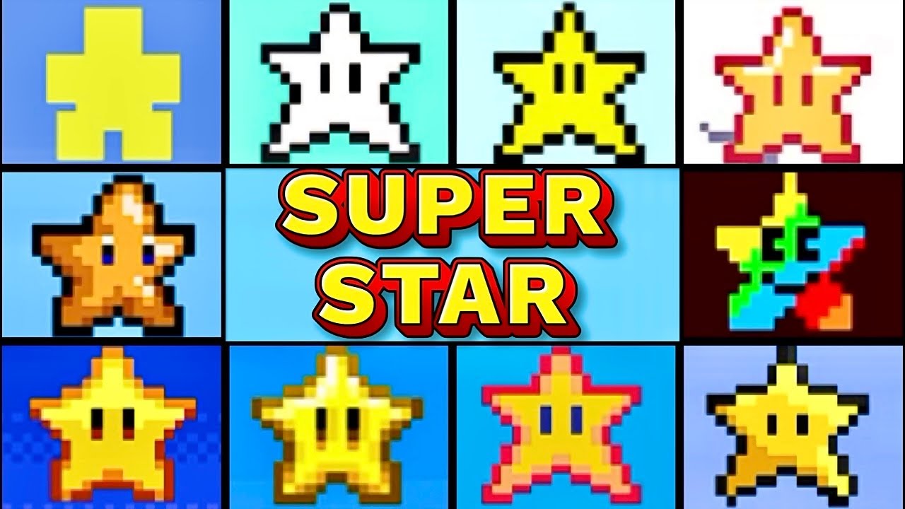 Evolution of Invincibility Super Star Graphics in Super Mario Bros. Remastered - 4K