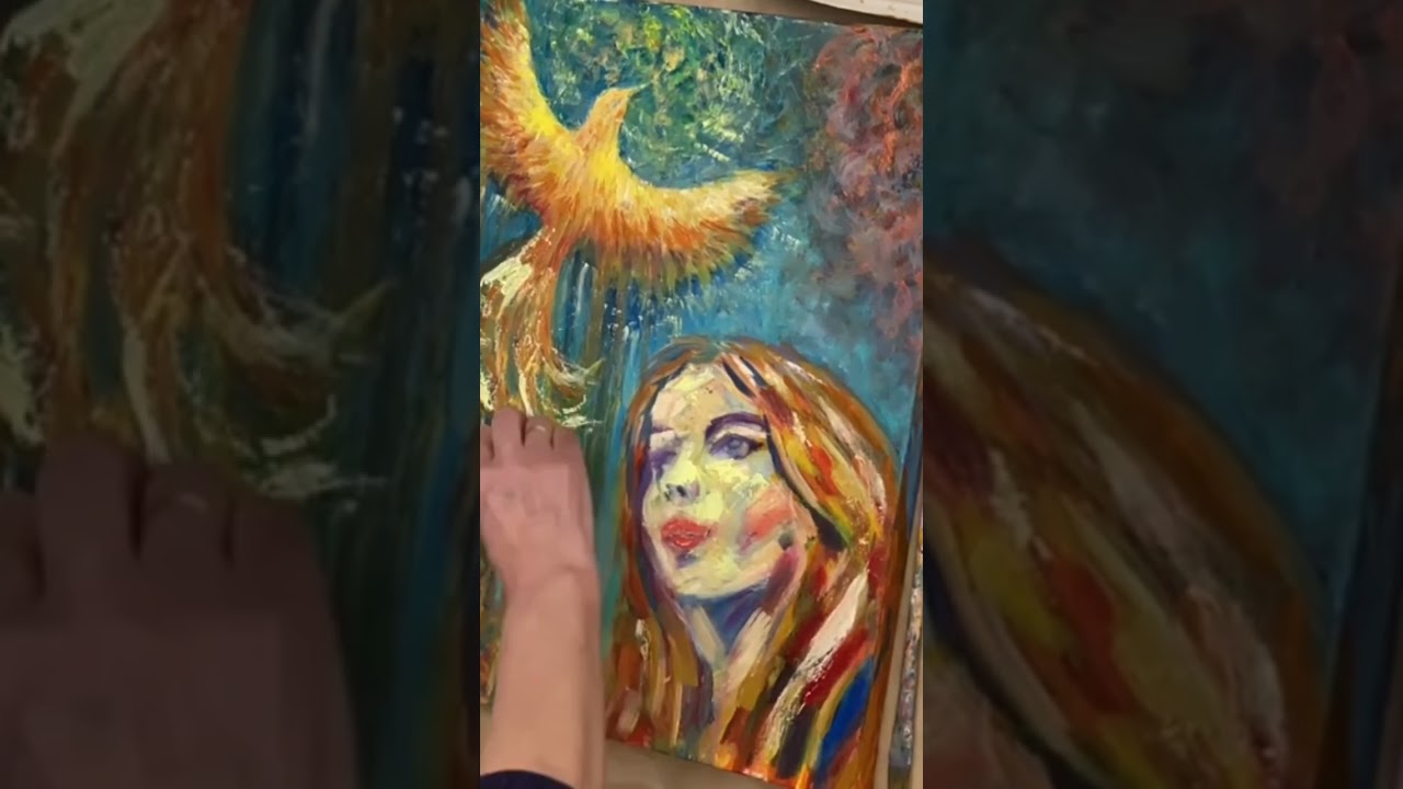 Using a palette knife technique 👩‍🎨 