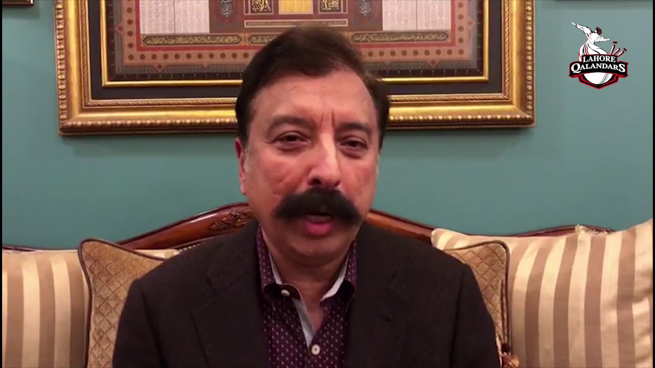 Fawad Rana announcing the promised gift to Pakistan Cricket and Lahore Qalandars Fans