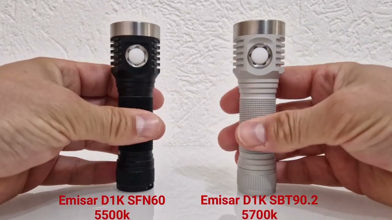 Emisar D1K SFN60 5500K - Emisar D1K SBT90.2 5700k  turbo comparison