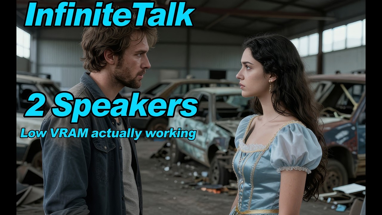 WAN 2.1 InfiniteTalk AI Talking Video actually works with 2 Speakers! ComfyUI Low VRAM Lip Sync
