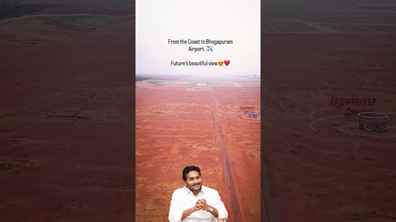 From the Coast to Bhogapuram Airport. ✈️Where Vision Meets Reality.Thank You, YS Jagan!❤️#trending