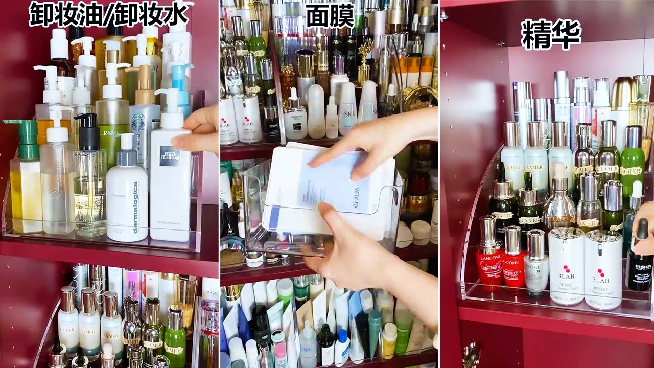 [ASMR]satisfying makeup organizer#22 #restocking #asmr #clean #tiktok