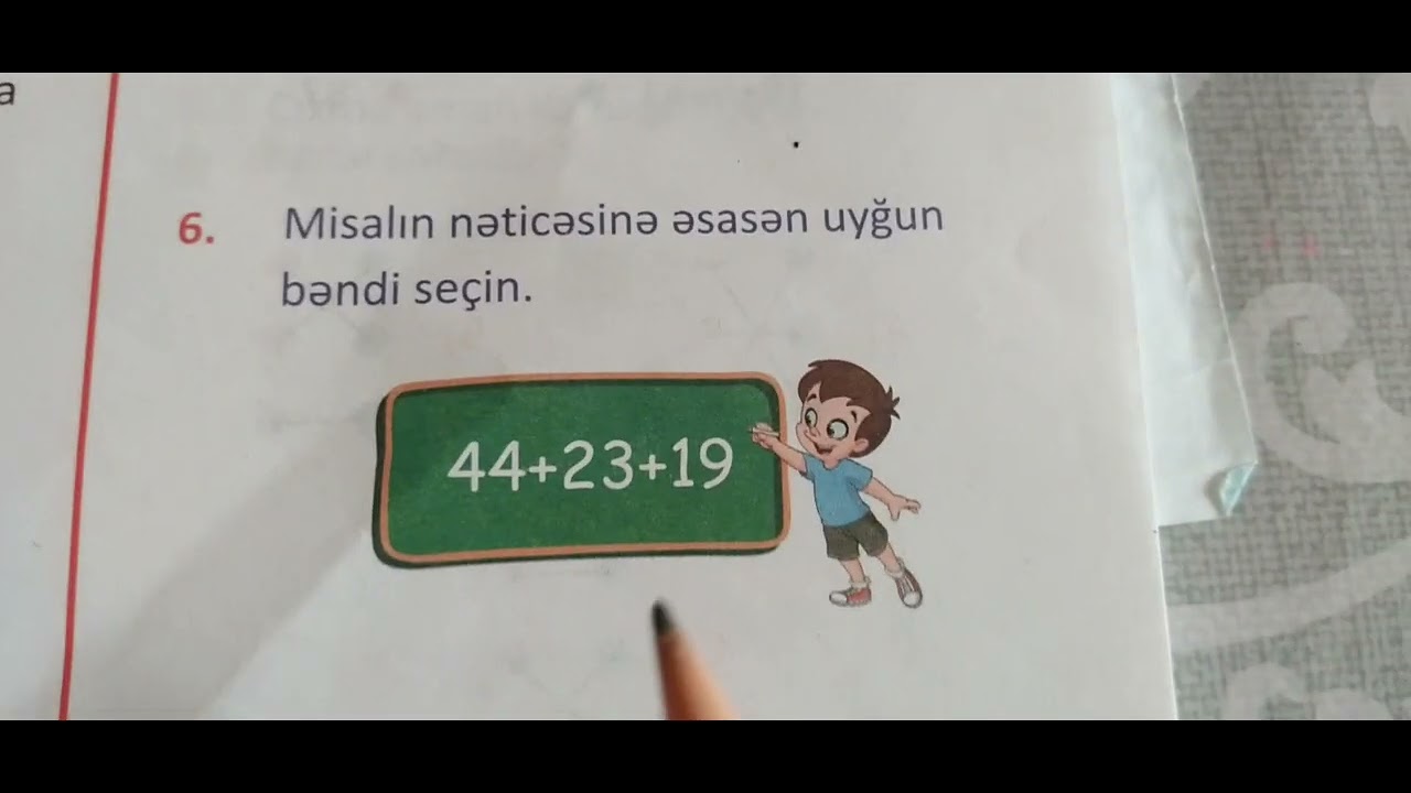 2-ci sinif test nömrə-28 səh.59-60 Riyaziyyat fənni.Çinar yayımları Yarpaq testi