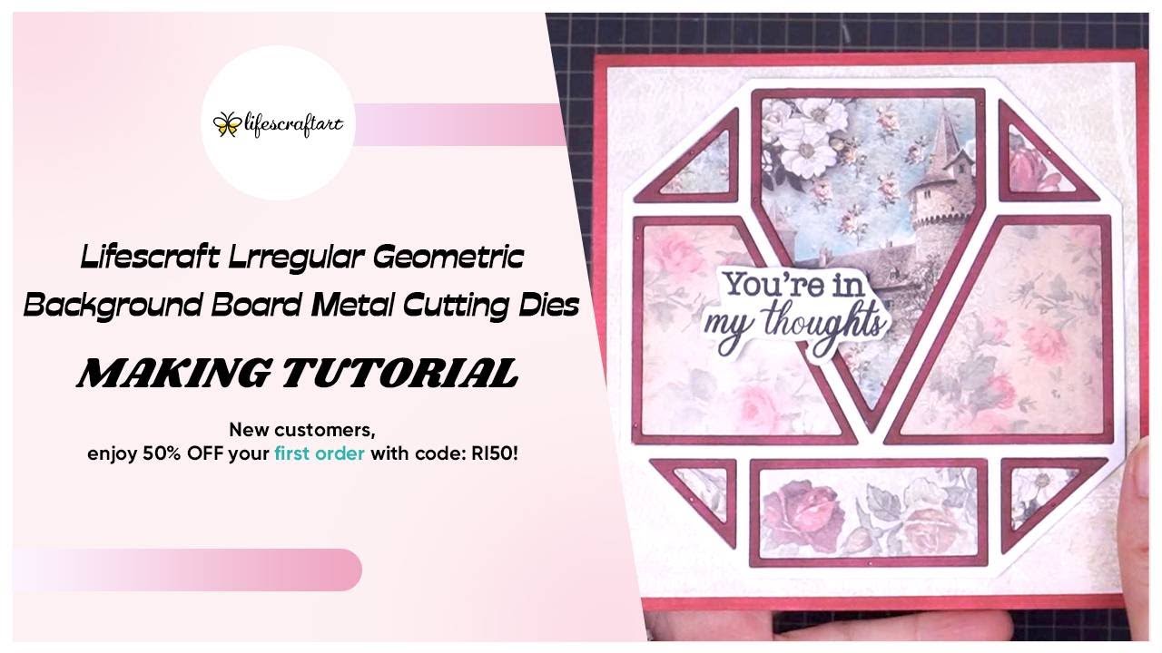 Making Tutorial | Lifescraft | Cutting Dies | Irregular Geometric Background Board MetalCutting Dies