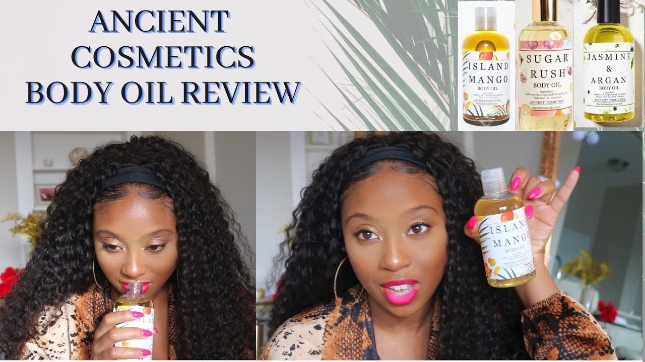 Ancient Cosmetics Body Oil Review| Sugar Rush, Island Mango, Jasmine & Argan| Dreva Renello