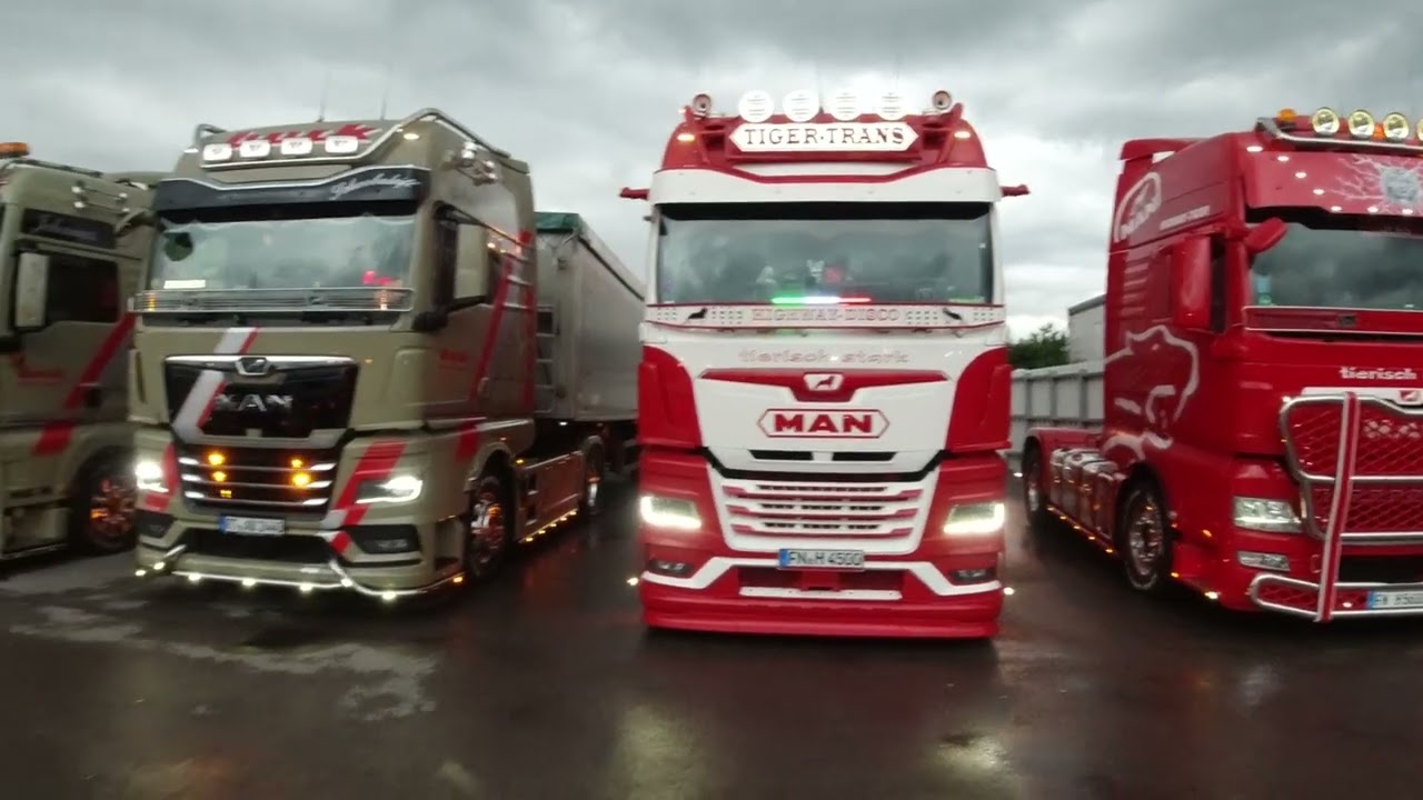 Truckertreffen Geiselwind 2025 Lichtershow