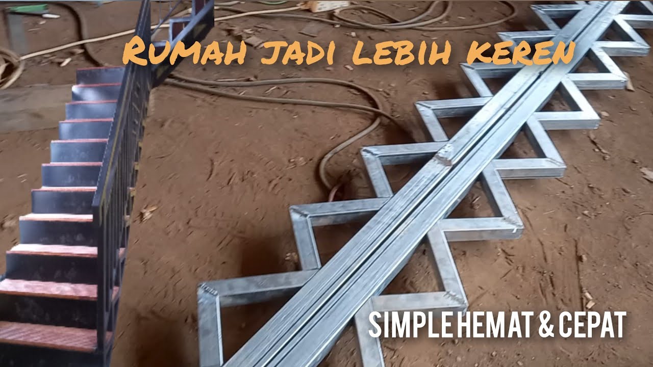 TERYATA MUDAH  PAKAI CARA IN|| proses pembuatan tangga besi hollo galfanis#tanggabesi