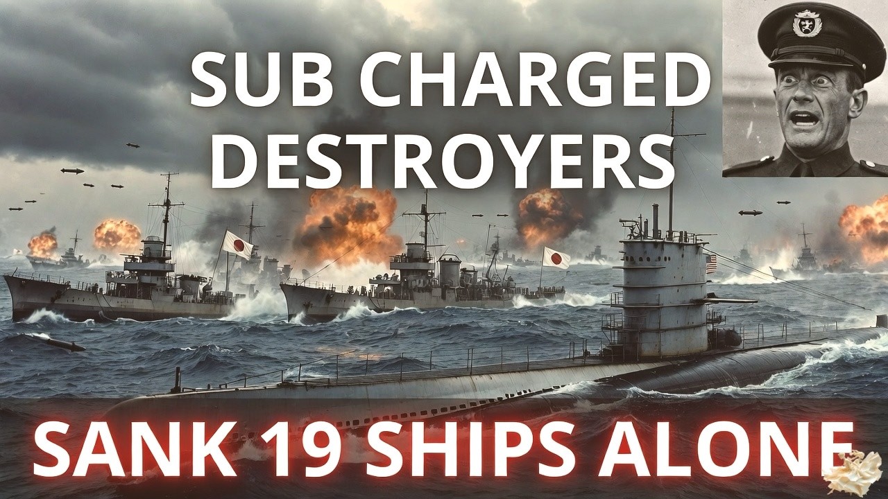 U.S. Sub Charged Straight at Japanese Destroyers – Then Sank 19 Ships Solo in Epic Rampage!