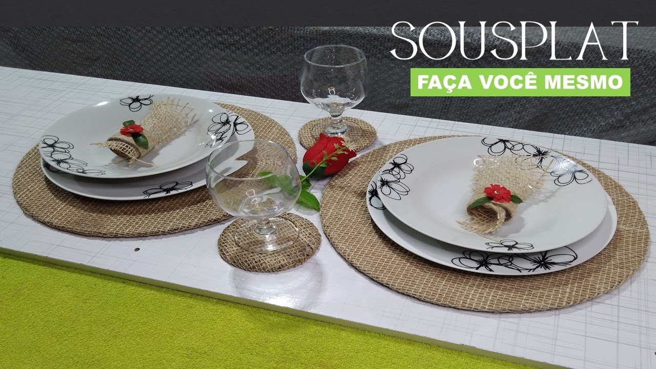 COMO FAZER SOUSPLAT COM BASE DE PAPELÃO - MUITO FACÍL #FACAVOCEMESMO