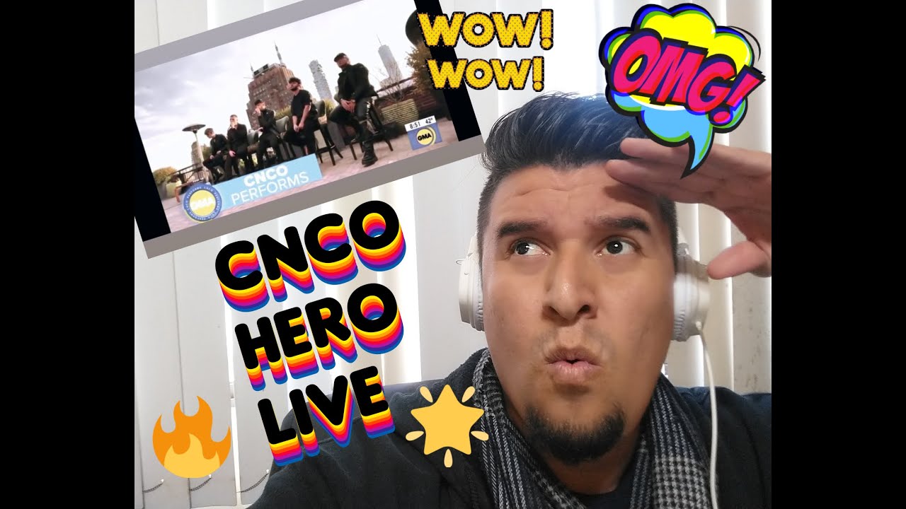 || REACCION || CNCO- HERO (LIVE)