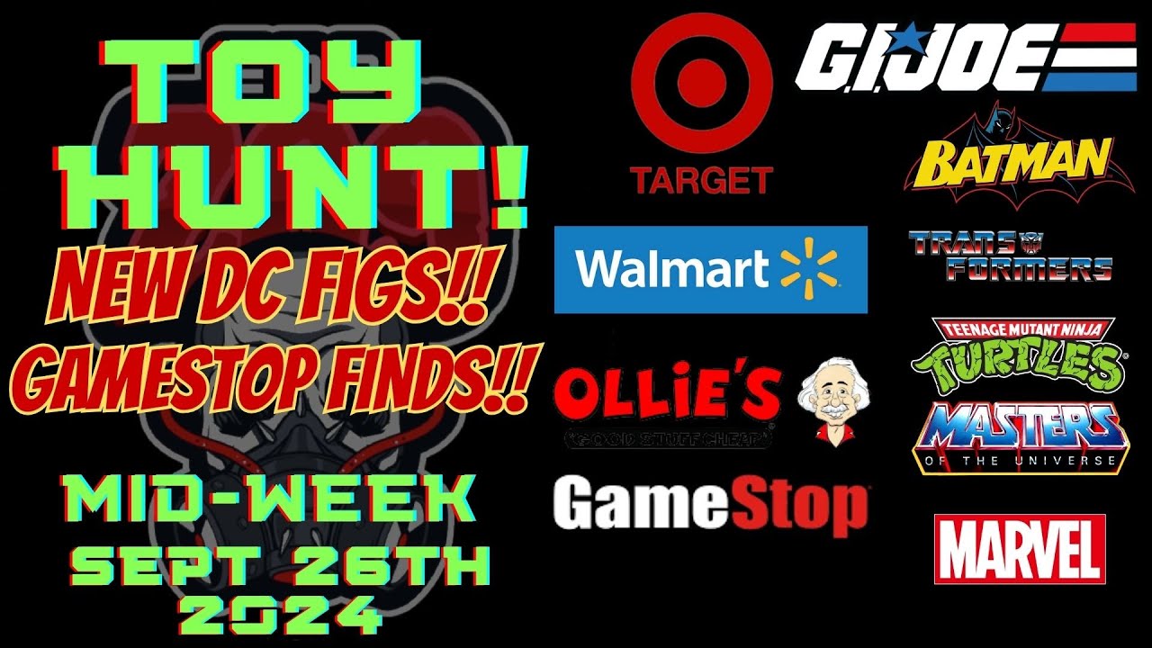 TOY HUNTING AND FINDING NEW ACTION FIGURES SEPT 26th 2024 GI JOE TMNT BATMAN BATMOBILE WWE NECA!