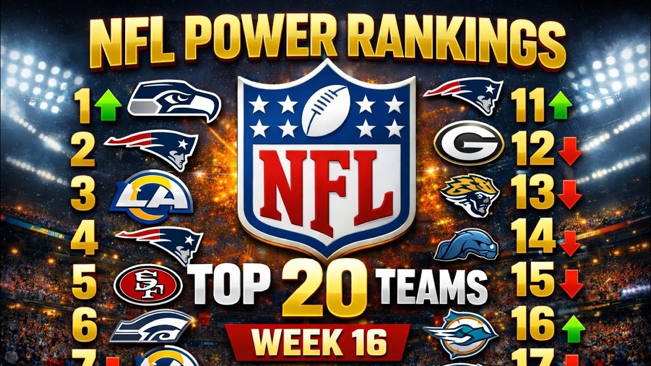 NFL Week 16 Power Rankings 2025 -Mahomes' Injury Shakes the AFC, Playoff Picture Crystallizes