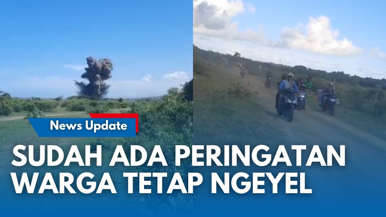 MOMEN MENCEKAM!! Warga Saling Berebut Serpihan Ledakan Amunisi Setelah Ledakan Tanpa Sadar Bahaya