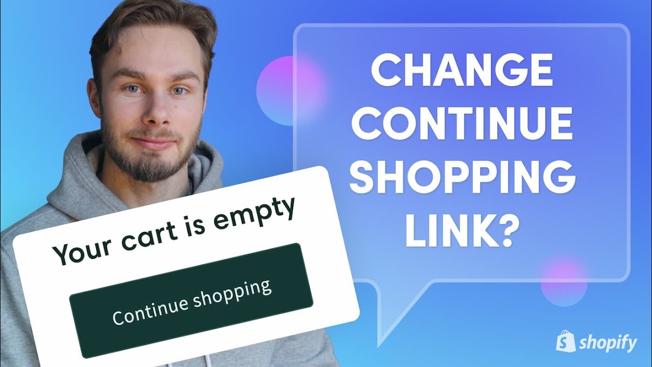 Как изменить ссылку «Продолжить покупки» на странице корзины Shopify