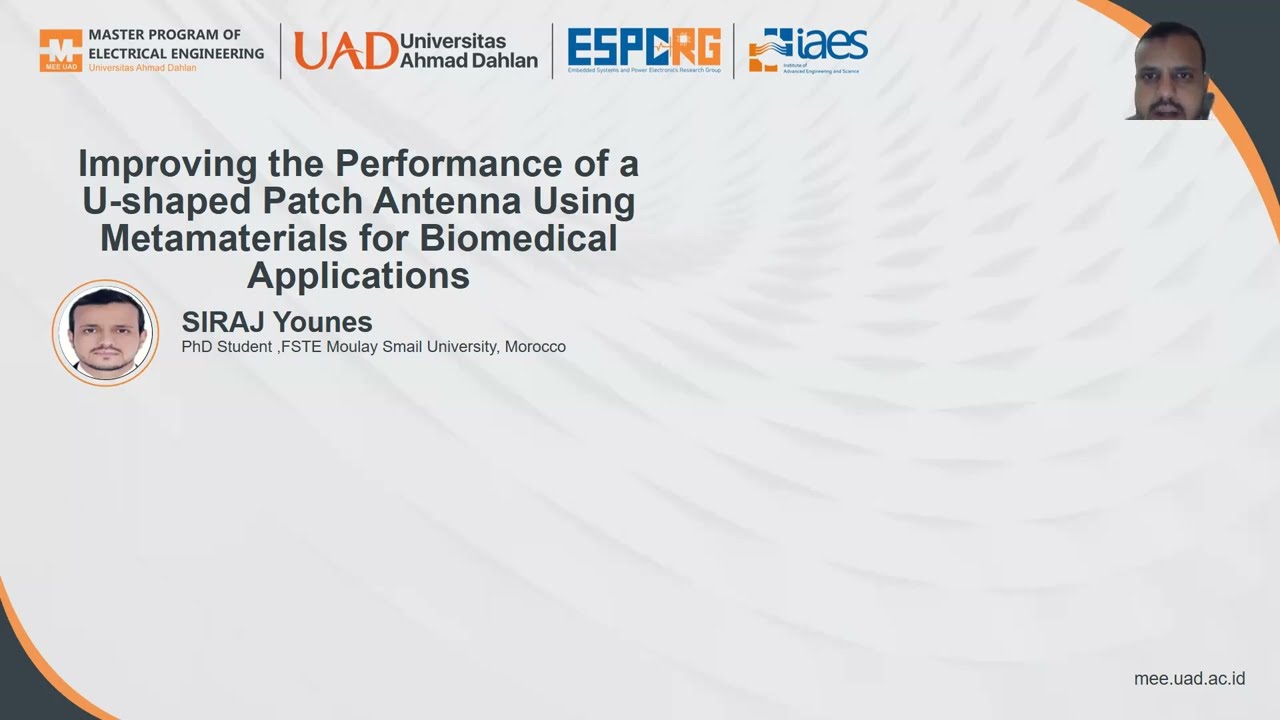 Improving the performance of a U-shaped patch antenna using metamaterials for biomedical apps