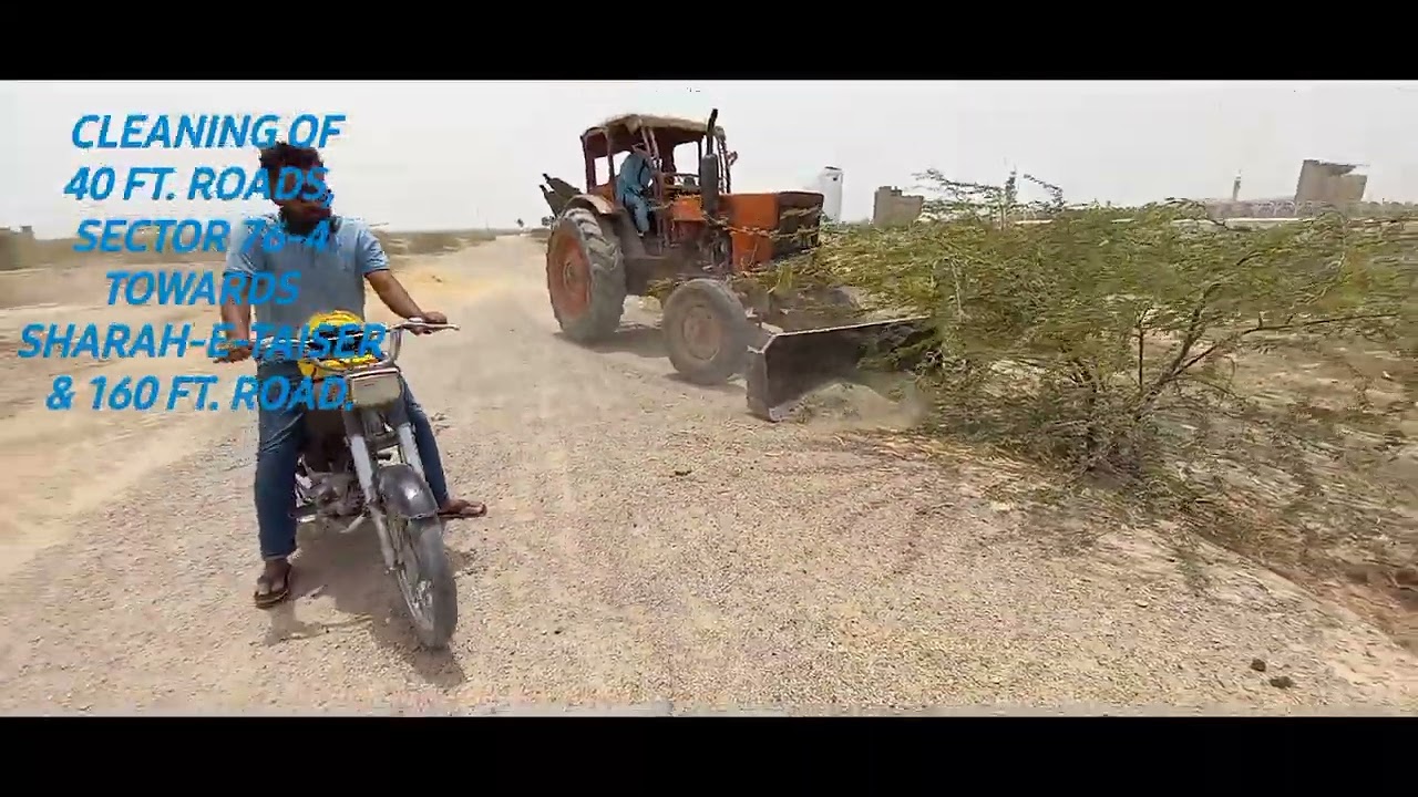 CLEANING OF BUSHES,  40 FT. ROADS OF SECTOR 76-4.
