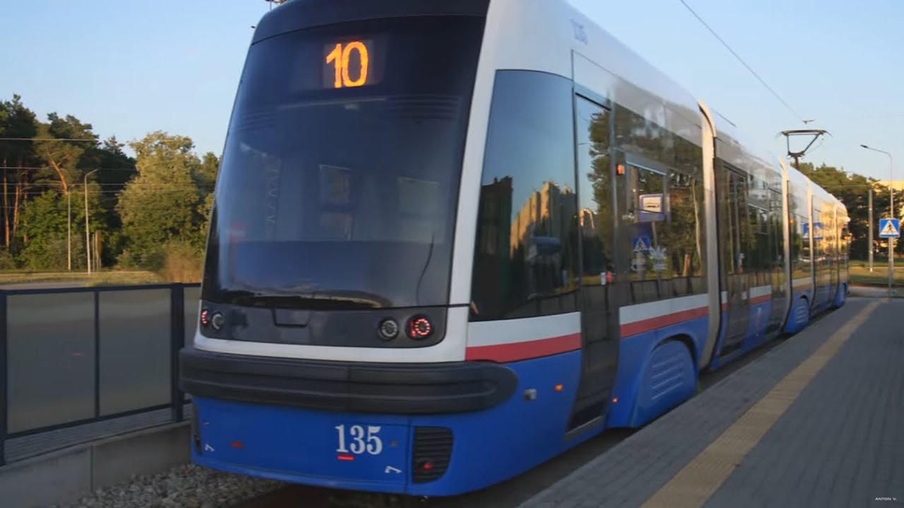 Poland, Bydgoszcz, tram 10 ride from Niepodległości to Stadion Zawiszy