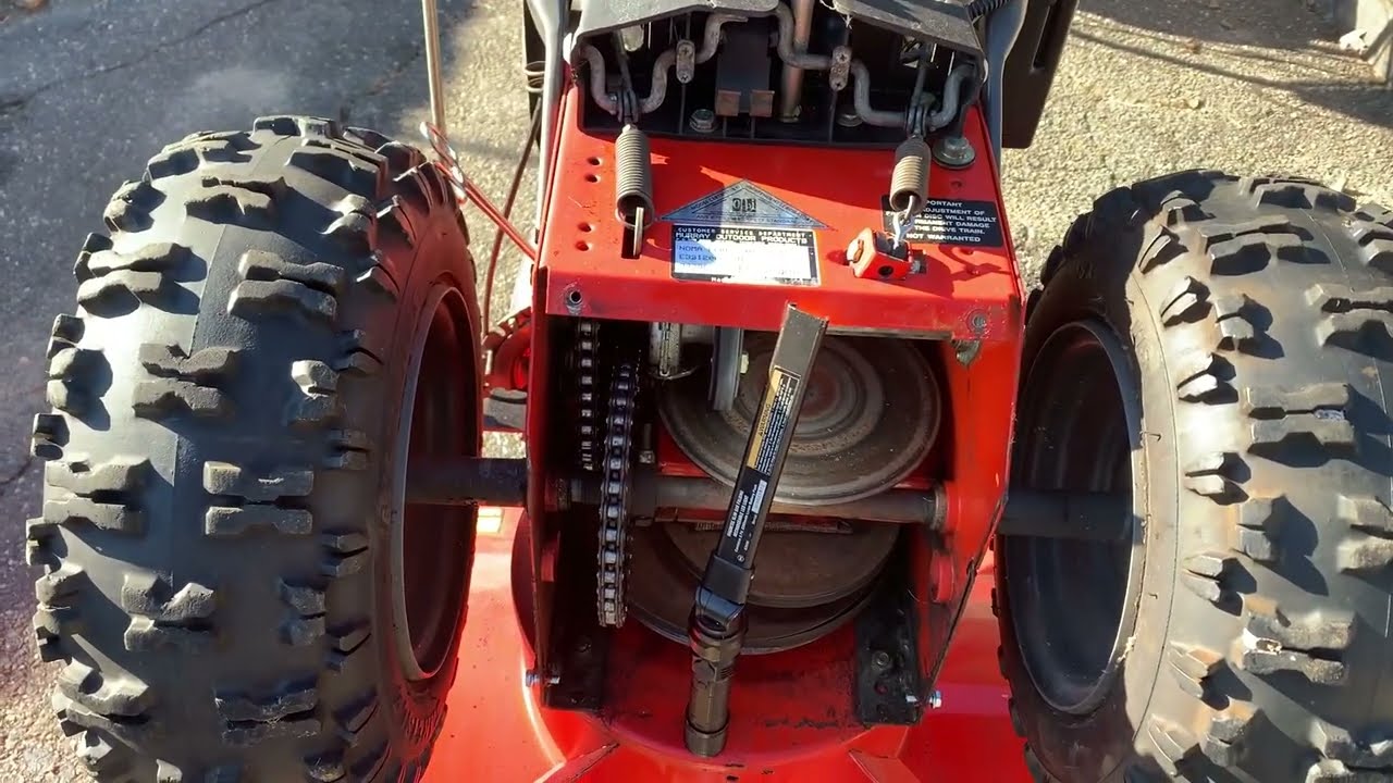 NOMA 12hp 33 inch wide Snowblower Auger Cable, Auger Belt, and Brake Shoe Replacement.