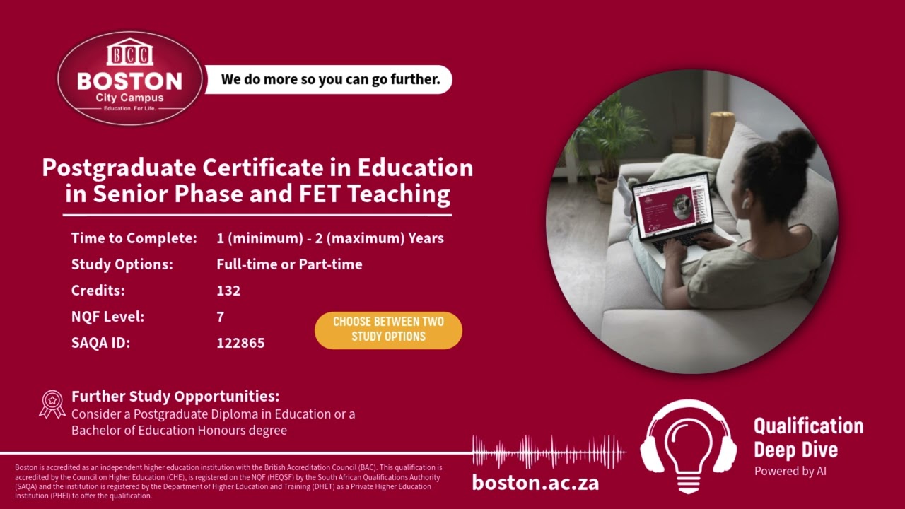 Deep Dive: Postgraduate Certificate in Education in Senior Phase and FET Teaching (PGCE)