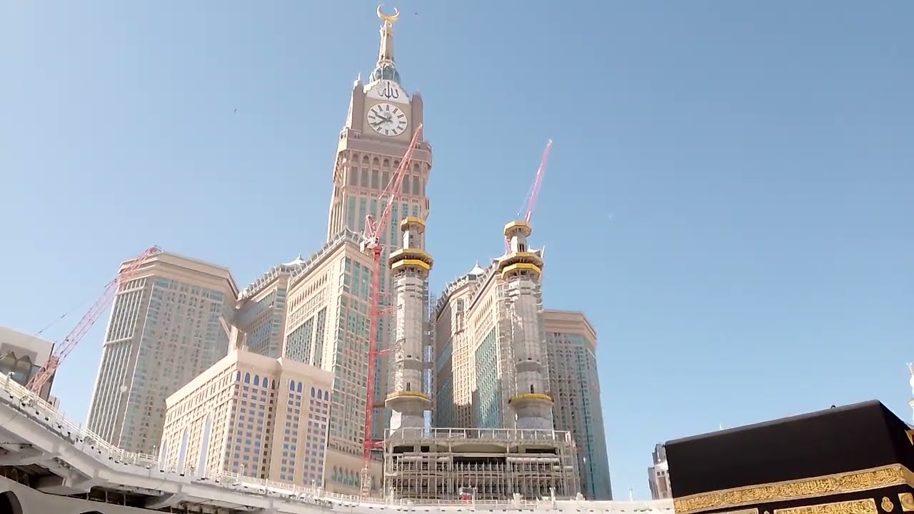 macca live haram khana kaba and clock tower macca would is big clock in macca saudi arabia Asad tv