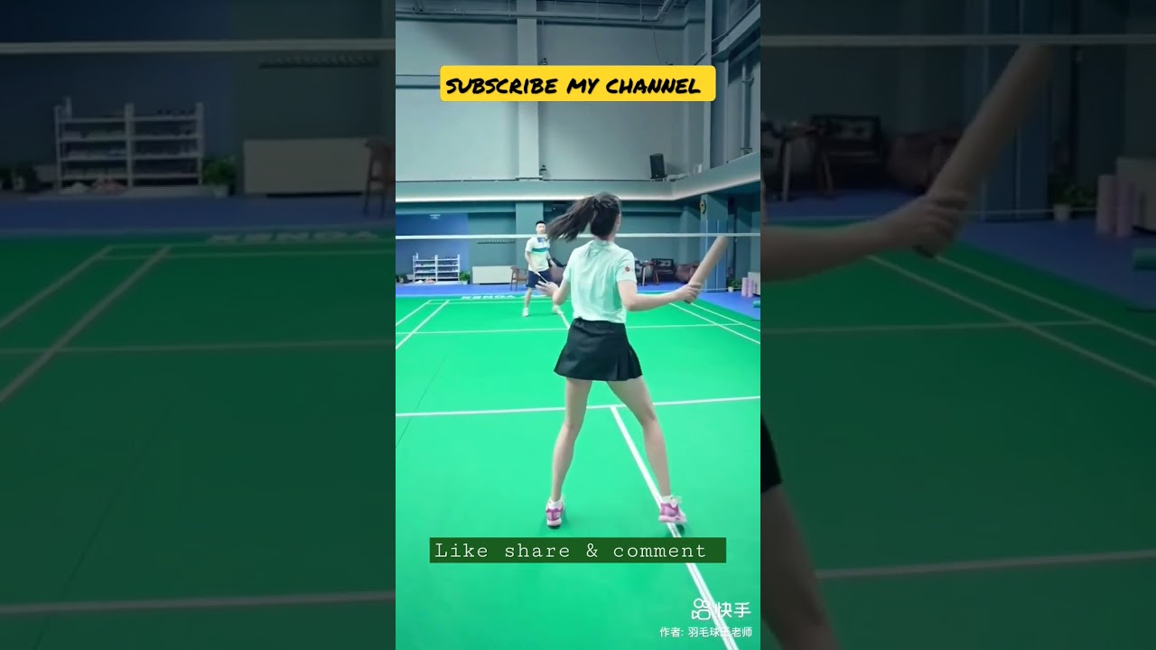 This amazing lady play badminton like a pro! #badminton  #viral #shorts #trending #beauty #youtube
