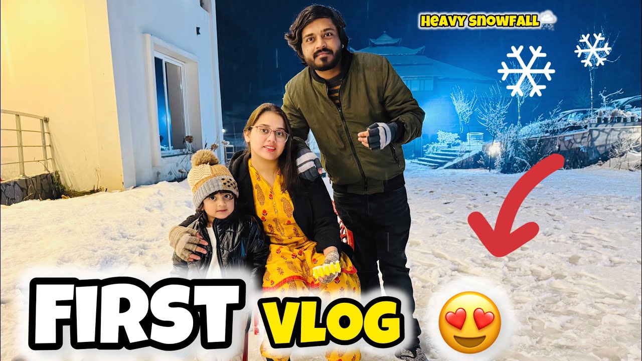 Our First Vlog😍 2025 Snowfall || Exploring Kalam In Winter ❄️