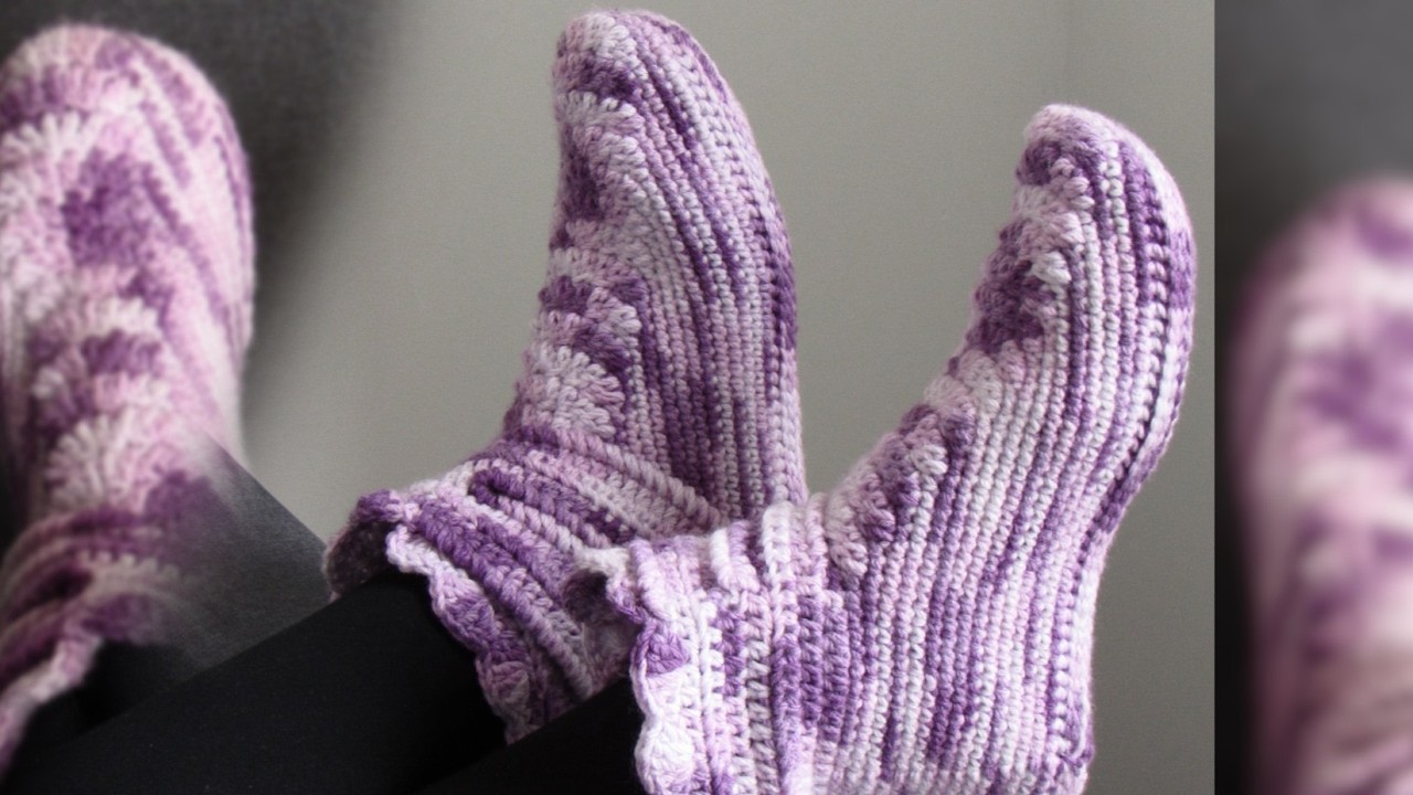 ¡Calidez a tus pies! 🥾PANTUFLAS 👢 BABUCHAS en BOTA Tejidas a CROCHET Ganchillo Tutorial paso a paso