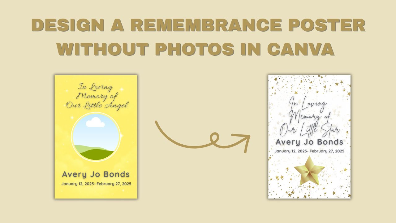 Memorial Poster for Early Loss in Minutes (No Design Skills Needed)