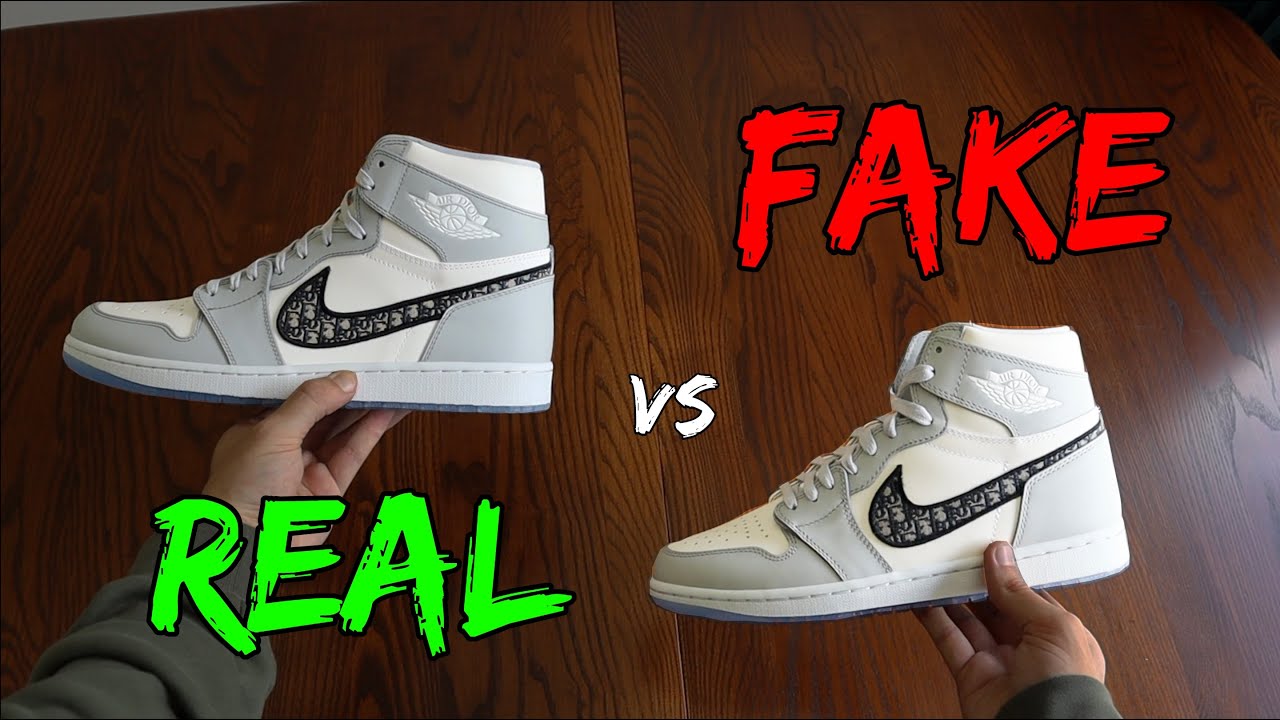 REAL VS FAKE! NIKE X DIOR JORDAN 1 COMPARISON!