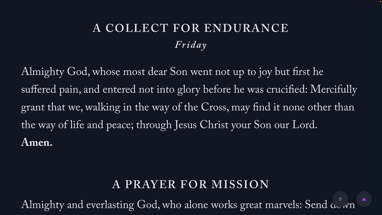 Morning Prayer & Litany, Friday 13 March 2026, BCP 2019: Psalms 29, 30, Exodus 20, Matthew 20:17-34