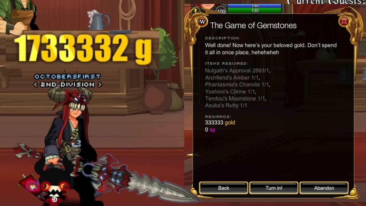 AQWorlds FASTEST GOLD METHOD