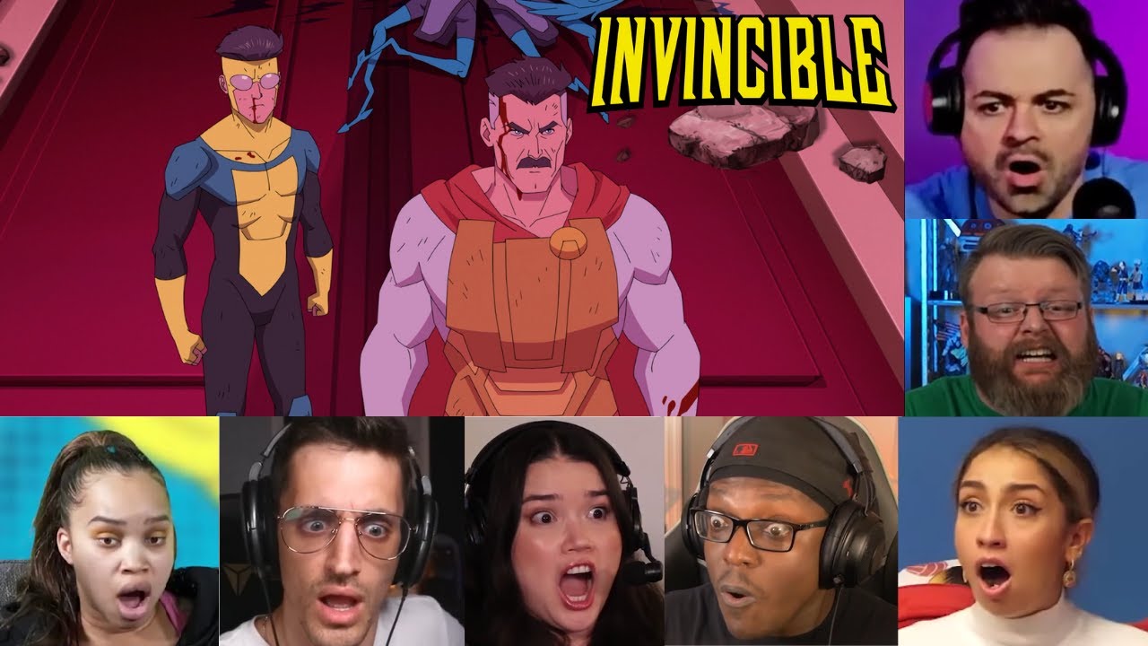 Reactors Reaction to the Mark And Omni Man Vs Viltrumites  | Invincible S2E4 (2023)
