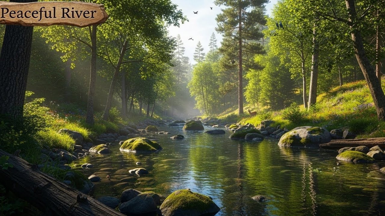 Peaceful River Sound Ambience 🌊 Gentle Flowing Water for Deep Sleep and Relaxation #320