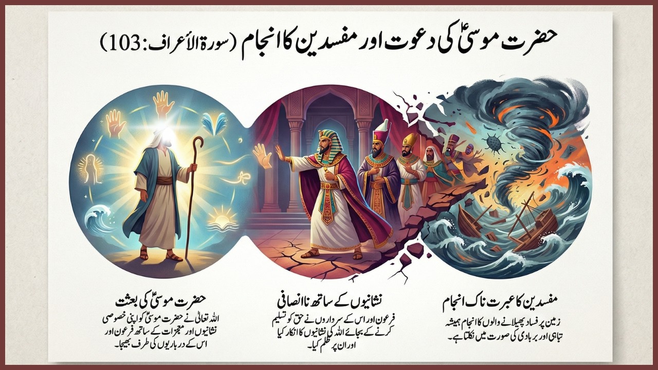 Surah Al-A‘raf Ayat 103 | Para 09 | Prophet Musa (AS) vs Pharaoh: The Mission Begins | Noor & Rahema