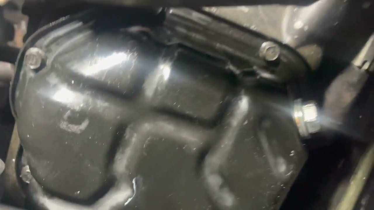Summary of replacing oil pan gasket or oil pan mitsubishi montero 1992 to 2000