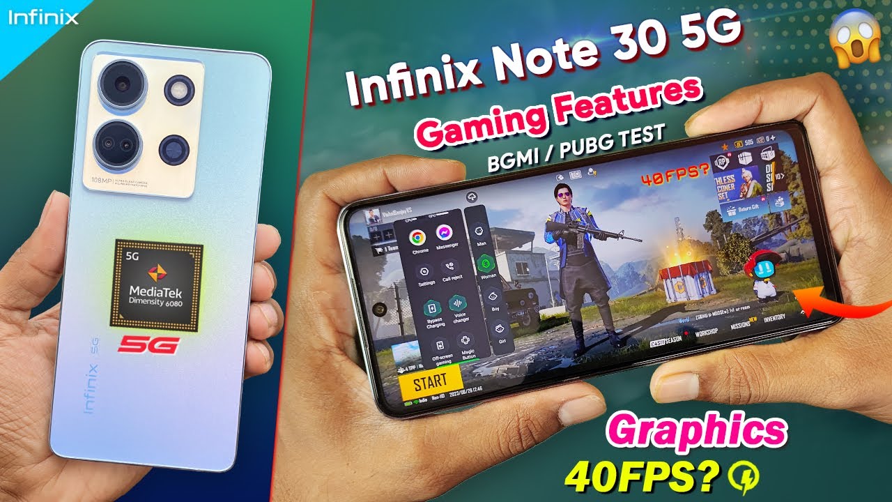 Infinix Note 30 5g Gaming Features Graphics Test, FPS? | Bgmi Test | Infinix Note 30 5g Pubg Test