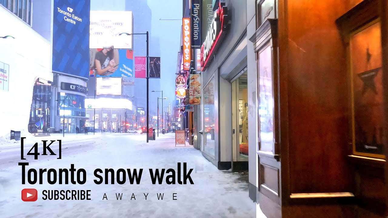 Winter Walk 4k Toronto | Heavy Snow Walk Toronto | Snow Storm Canada 2021