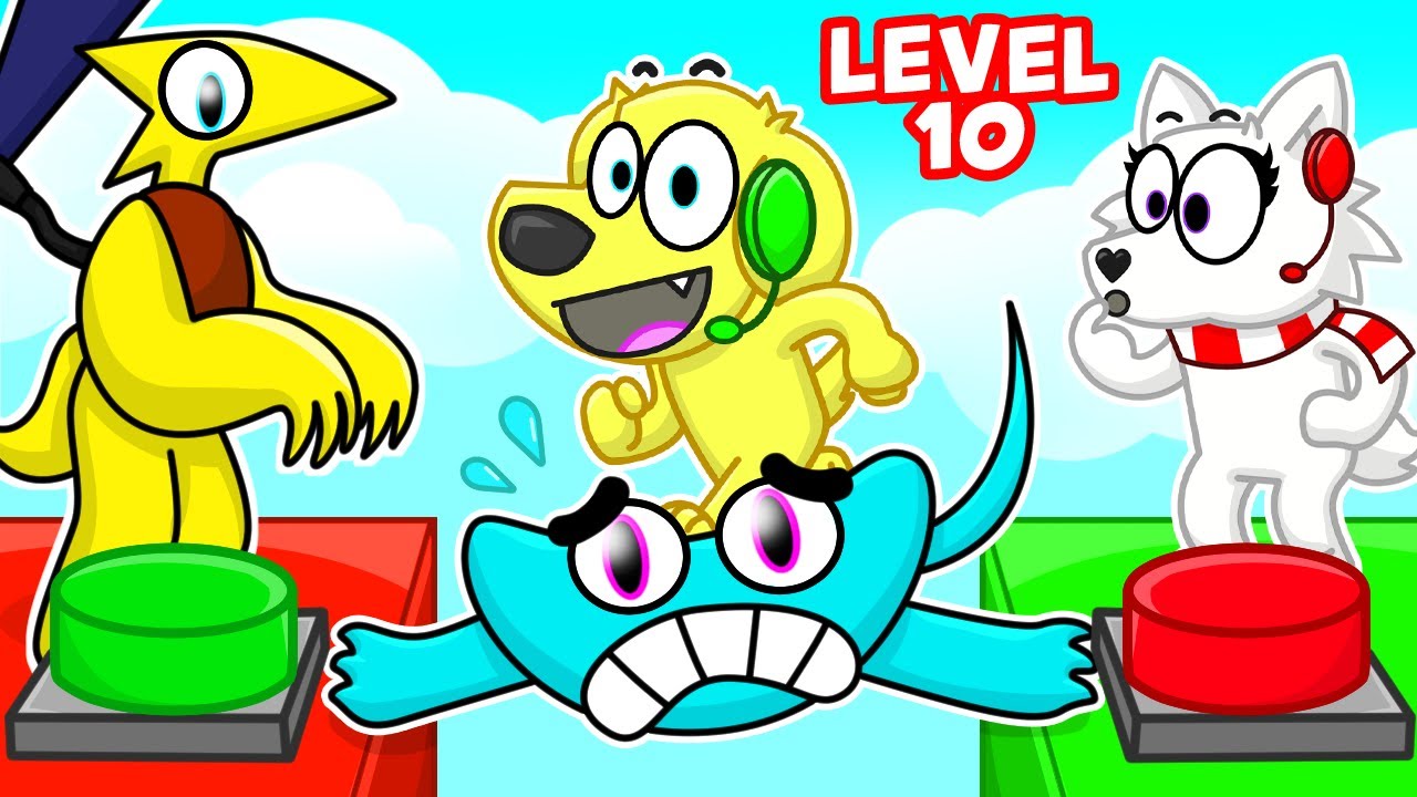 CYAN x YELLOW in Roblox 4 Player Teamwork Obby MORPHS 2