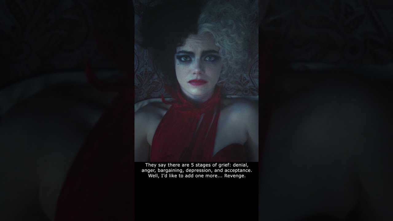 #shorts Cruella- There are 5 stages of grief- denial, anger, bargaining, depression and acceptance