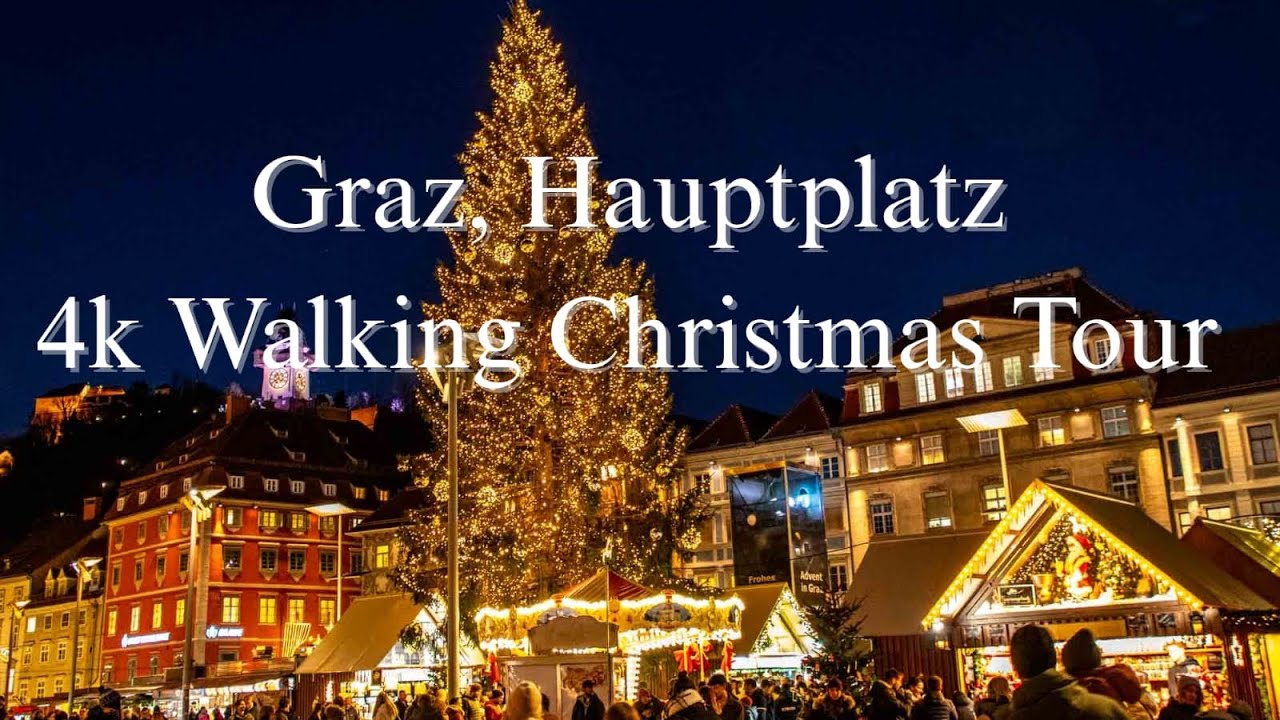 Graz Austria Hauptplatz  4K Walking Tour in Night | Christmas Decorations 2025 🎄⭐