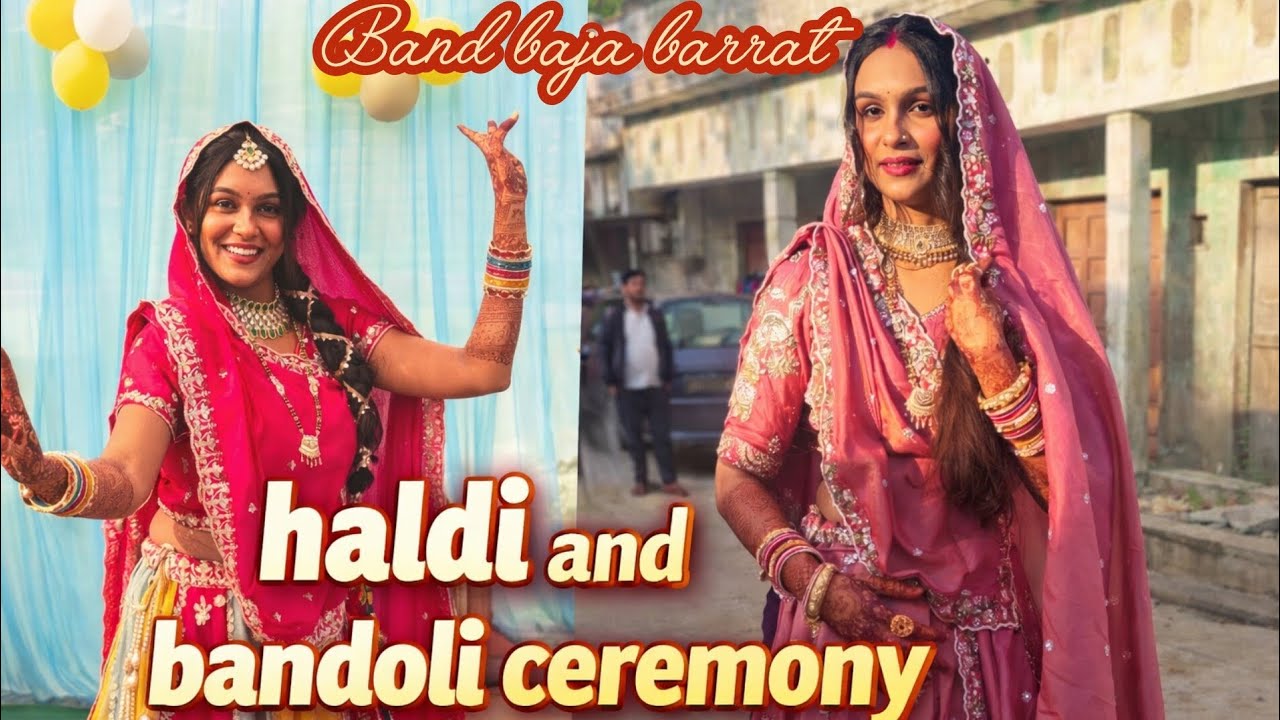 Band, baaja aur haldi ke rang… Bandoli ceremony begins🎉|@harshitha chouhan| haldi& bandoli ceremony|