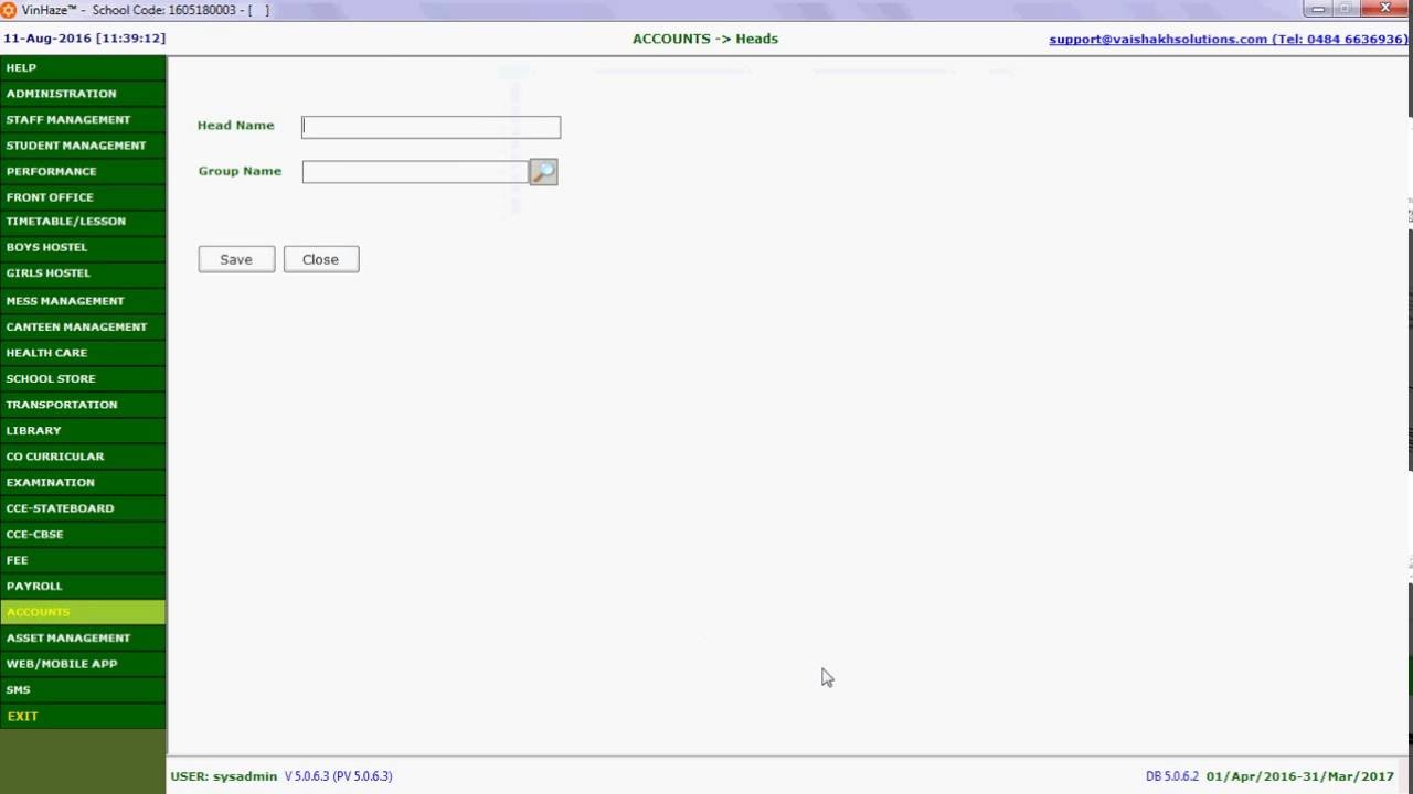 How to Create a Head in VinHaze school management system (English)
