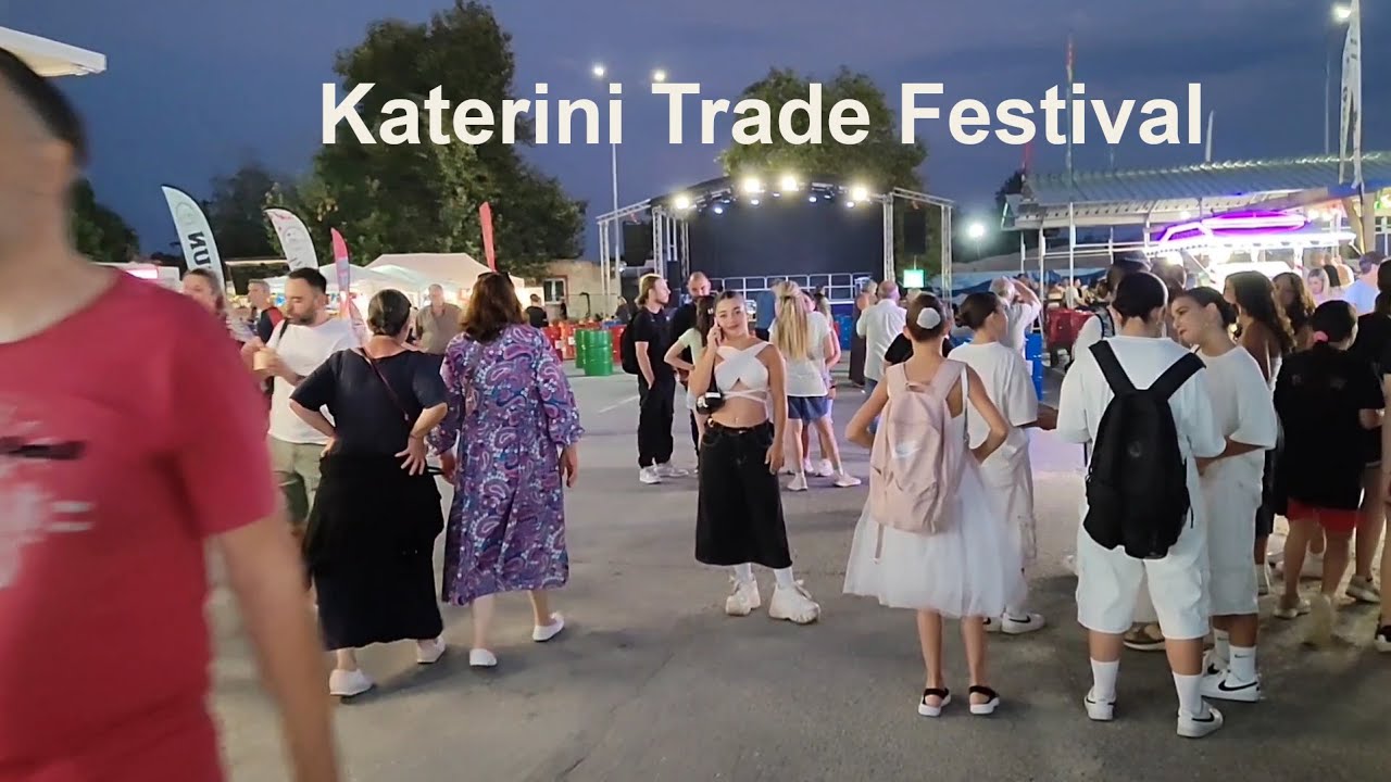 Inside Katerini’s Big Commercial Festival | Street Food, Games & Local Market 🇬🇷