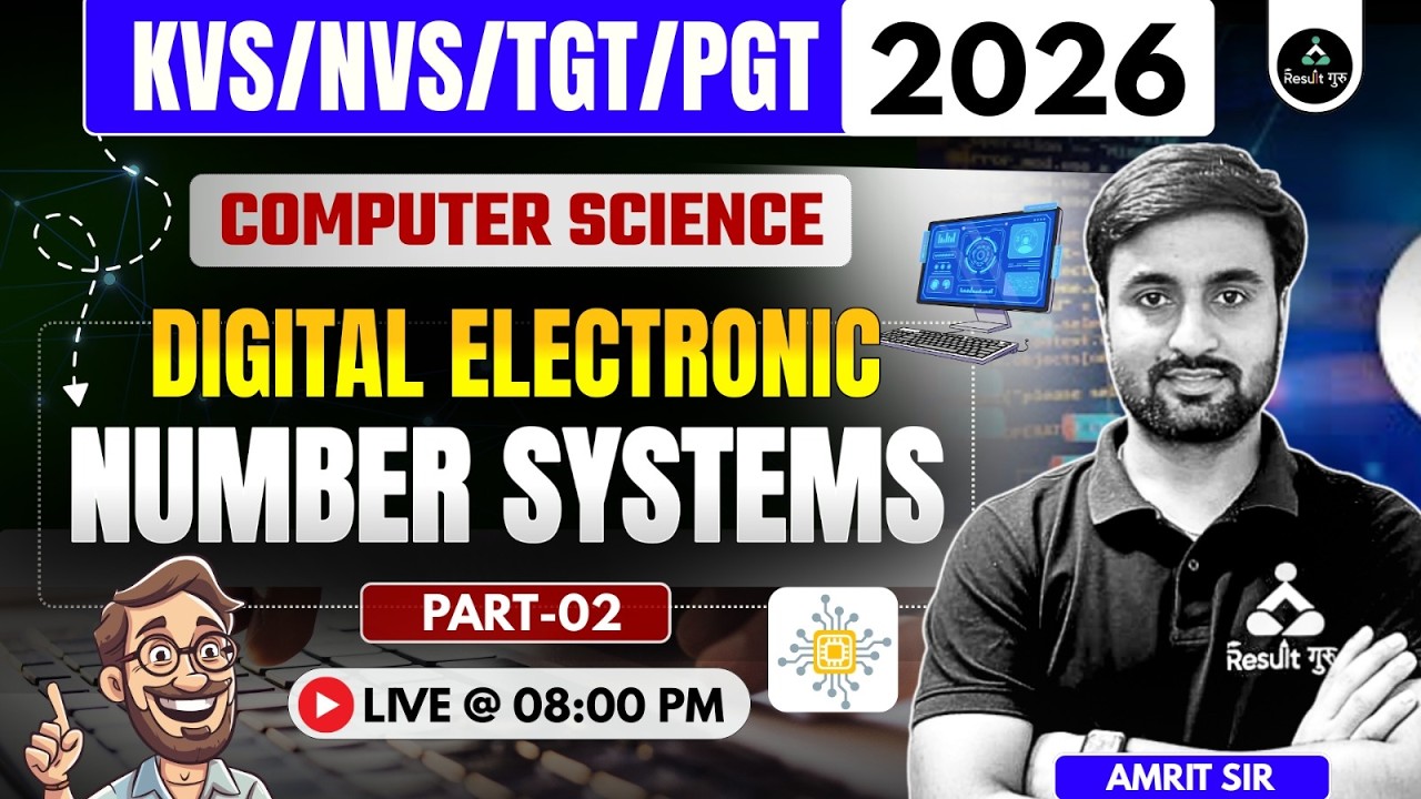 P-2 | Digital Electronic, Number Systems| KVS/NVS Computer Important Questions | KVS/NVS & LT Grade