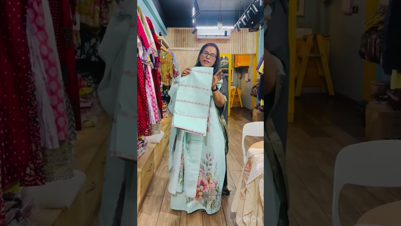 Beautiful Cambric Cotton Churidar Material for Summer Wear