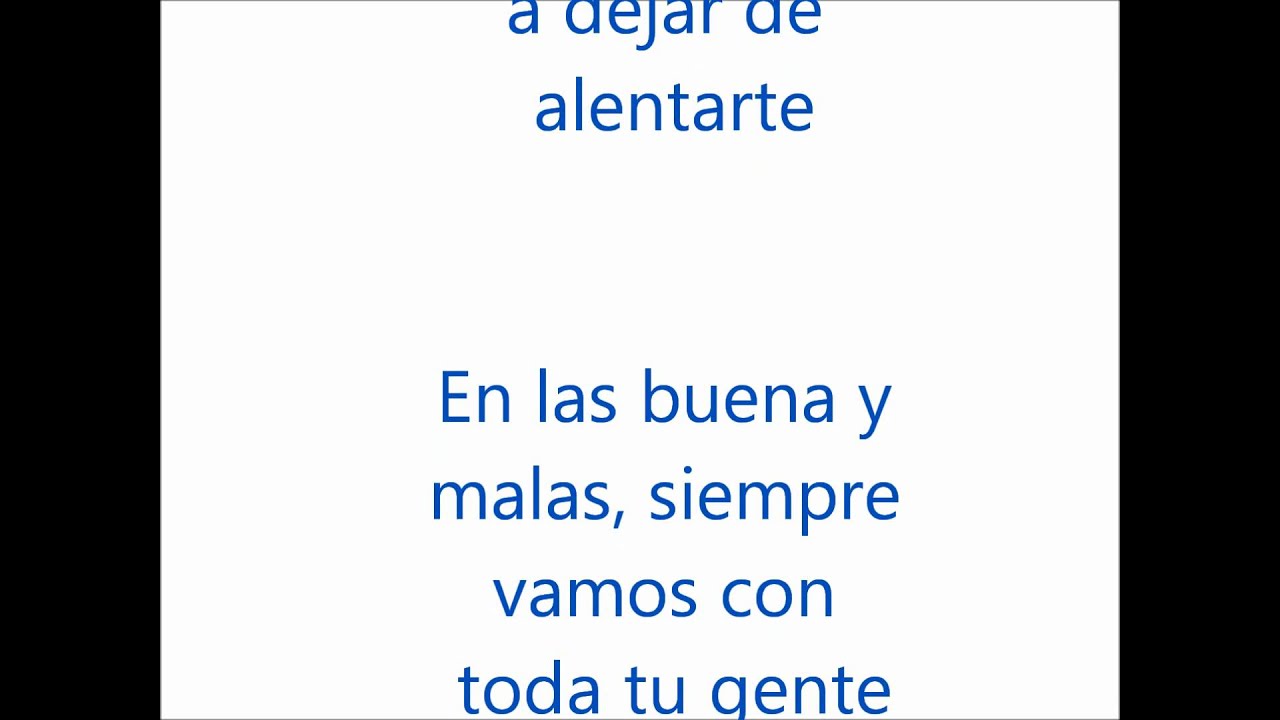 Frente Blanquiazul canticos clausura 2012 Desde Niño Te sigo
