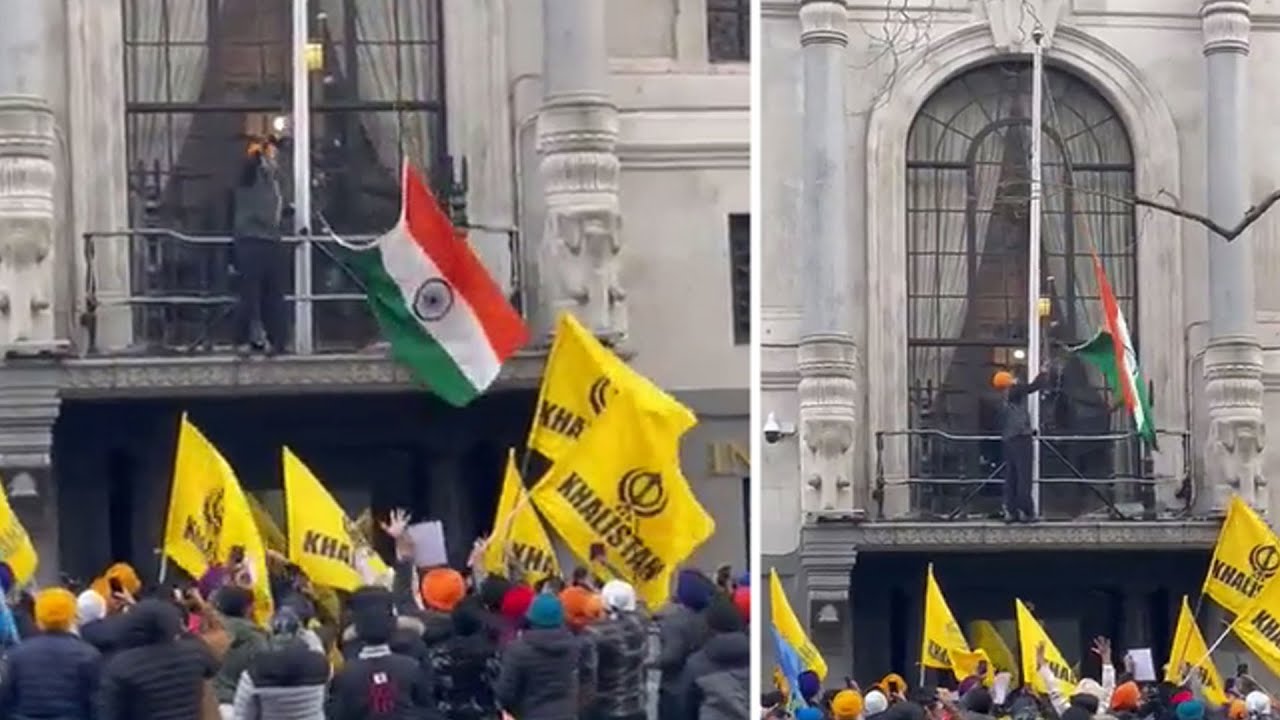 Indian flag pulled down by pro-Khalistani protesters at London mission; British envoy condemns act