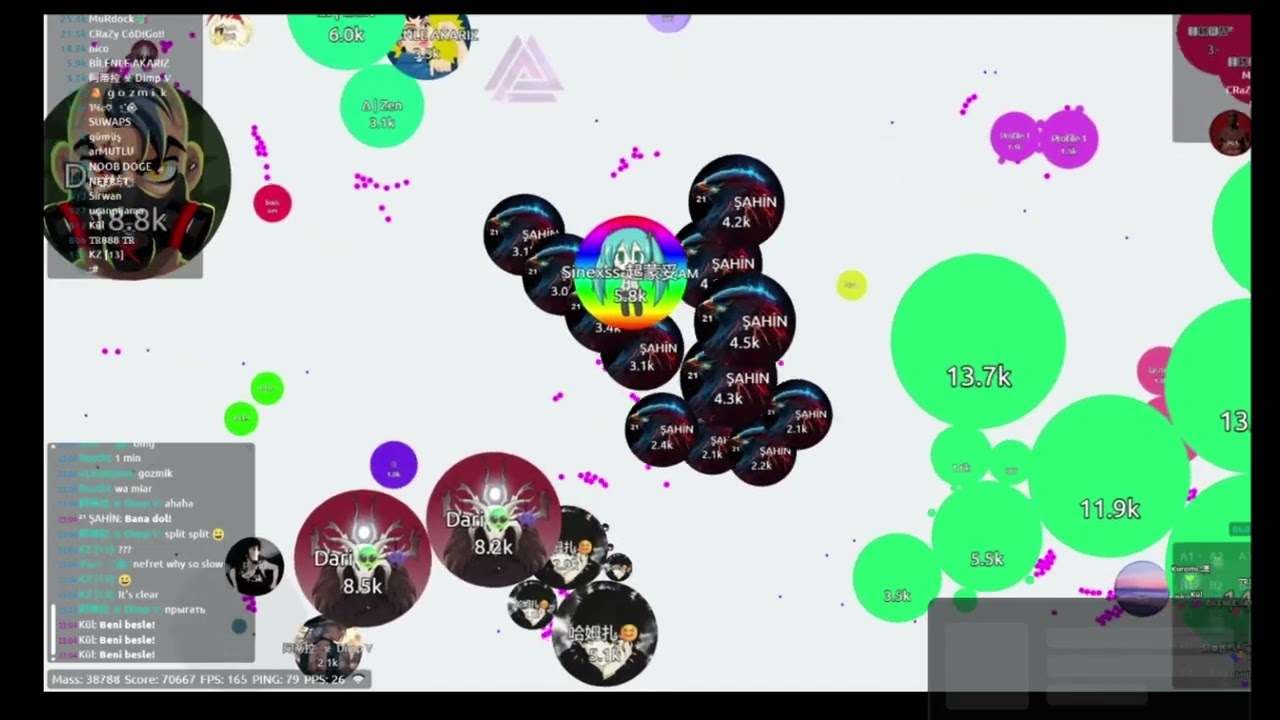 Agario NEW EPIC TRİCK! DOUBE+ pop SPLİT #agario #keşfet 